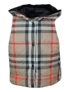 BURBERRY SLEEVELESS GILET PADDED WITH REAL NATURAL DOWN, CLOSURE WITH BURBERRY NEW CHECK BUTTONS