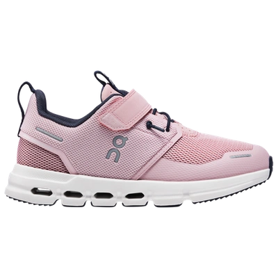 On Kids Pink Cloud Play Little Kids Sneakers In Zephyr/white