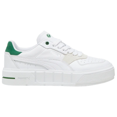 Puma Big Girls Cali Court Match Casual Sneakers From Finish Line In White/green