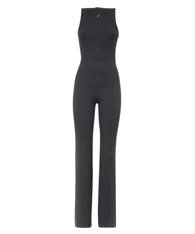 Courrèges Courreges Neckline Milano Knit Overall In Black