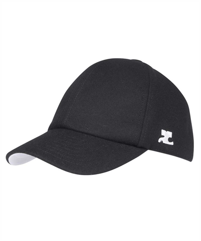 Courrèges Logo-patch Basecall Cap In Black