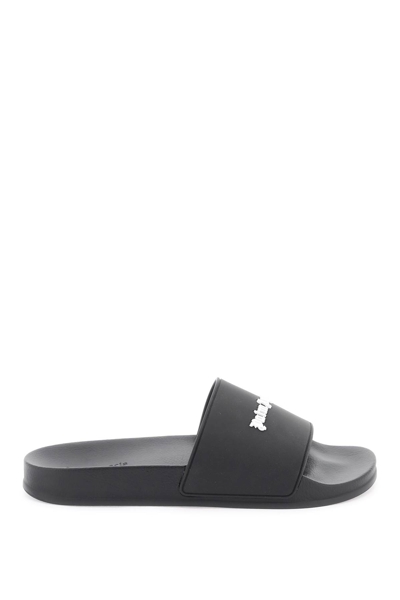 Palm Angels Logo Slides In Black