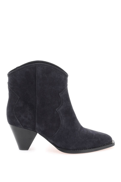 Isabel Marant Darizo Leather Boots In Blue