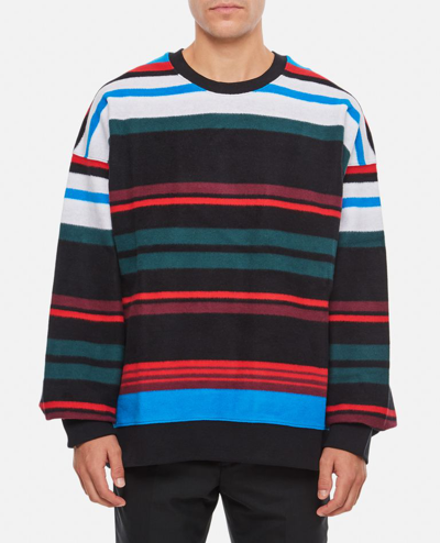 Missoni Striped Cotton-fleece Sweatshirt In Multi