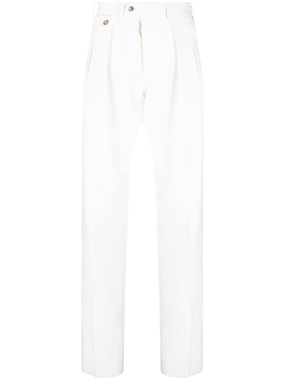 Lardini Pleated-waistband Chino Trousers In White