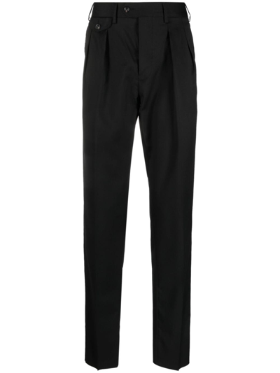 Lardini Pleated-waist Chino Trousers In Black
