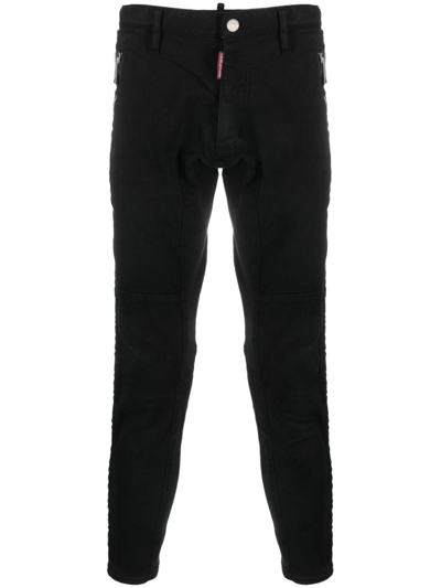 Dsquared2 Black Bull Slim-cut Trousers In Schwarz