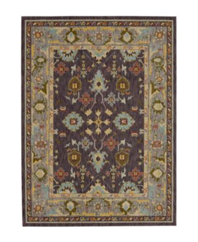 Karastan Pandora Wrath Area Rug In Eggplant