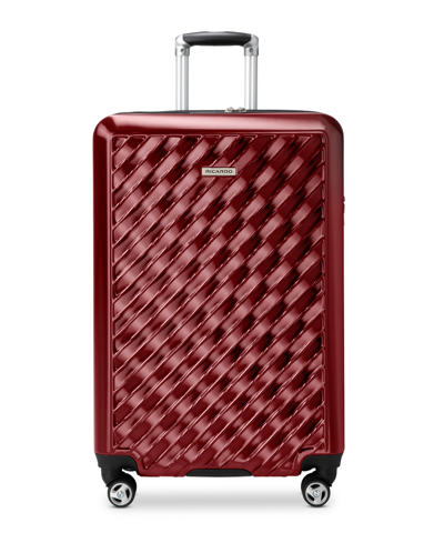 Ricardo Melrose Hardside 25" Check-in Spinner Suitcase In Claret Red