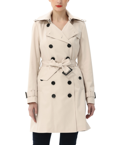 Kimi & Kai Women's Adley Water Resistant Hooded Trench Coat In Biscuit