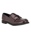 Calvin Klein Farrel Penny Loafer In Dark Red