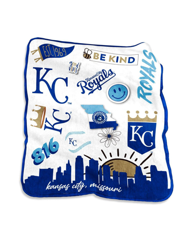 Logo Brands Kansas City Royals 50'' X 60'' Native Raschel Plush Throw Blanket In Multi