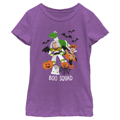 Disney Pixar Girl's Toy Story Halloween Boo Squad Child T-shirt In Purple Berry