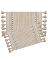 LUCKY BRAND OVERTUFTED COTTON FRINGE 2-PIECE BATH RUG SET, 17" X 32" AND 20" X 40"