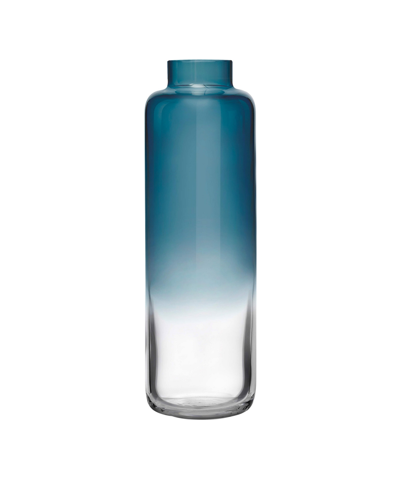 Nude Glass Magnolia Steel Blue Narrow Vase