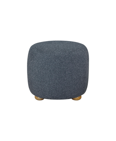 Studio Living 19"h Polyester Round Meredith Ottoman In Blue
