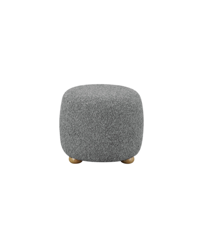 Studio Living 19"h Polyester Round Meredith Ottoman In Gray