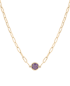 Macy's Amethyst Bezel Cluster Pendant Necklace (1/5 Ct. T.w.) In 14k Gold-plated Sterling Silver, 16" + 2" In Amethyst