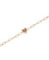 Macy's Garnet Heart Cluster Paperclip Link 18" Pendant Necklace (1/4 Ct. T.w.) In 14k Gold-plated Sterling In Garnet