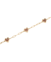 MACY'S GARNET HEART CLUSTER ANKLE BRACELET (3/4 CT. T.W.) IN 14K GOLD-PLATED STERLING SILVER