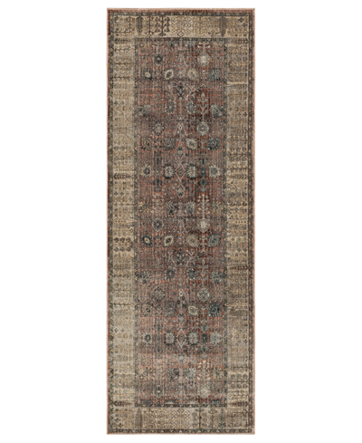 Karastan Echo Tesorino 2'7" X 7'3" Runner Area Rug In Rose