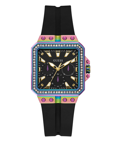 Guess Women's Multi-function Black Silicone Watch 34mm