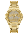 GUESS MEN'S ANALOG GOLD-TONE STAINLESS STEEL WATCH 42MM
