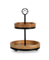 Toscana Disney's Mickey Mouse Two Tier Serving Tray In Mango Wood