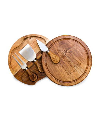 Toscana Disney's Beauty The Beast Acacia Brie Cheese Cutting Board Tools Set In Acacia Wood