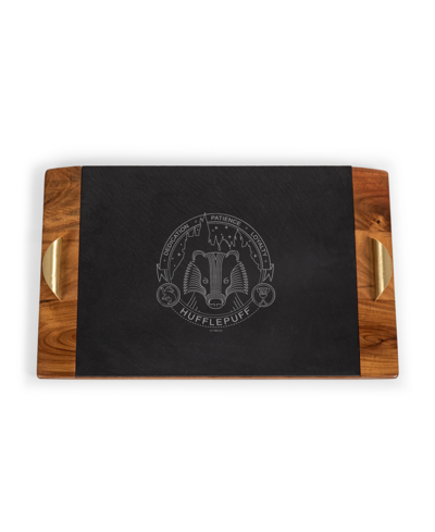 Toscana Harry Potter Hufflepuff Covina Acacia And Slate Charcuterie Board In Acacia Wood Slate Black With Gold Accent
