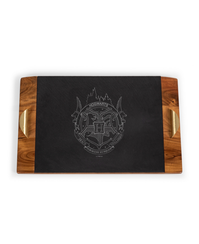Toscana Harry Potter Hogwarts Covina Acacia And Slate Charcuterie Board In Acacia Wood Slate Black With Gold Accent