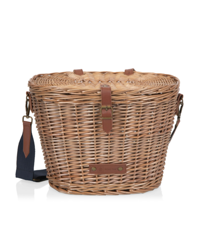 Picnic Time Cambridge Bicycle Basket In Wicker