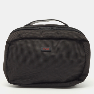 Pre-owned Tumi Black Nylon And Leather Zip Pouch