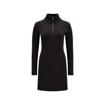 Moncler Collection Robe Midi En Maille In Black