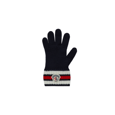 Moncler Kids Knit Gloves W Rwb Stripe Trim In Multicolor