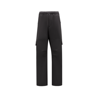 Moncler Collection Gabardine Cargo Trousers Black In Noir