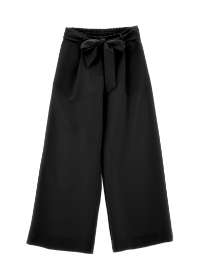 Monnalisa Kids'   Lightweight Trousers With Jewel Button In Black