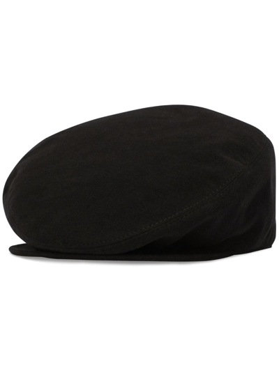 Dolce & Gabbana Stretch Cotton Gabardine Flat Cap In Black