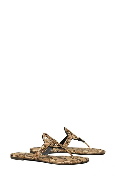 Tory Burch Miller Leather Sandal In Almond Flour