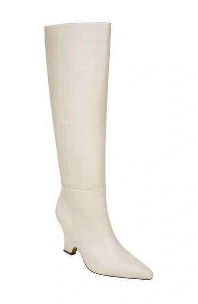 Sam Edelman Sylvia Womens Zipper Tall Knee-high Boots In White