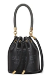 Marc Jacobs The Leather Micro Bucket Bag In Black