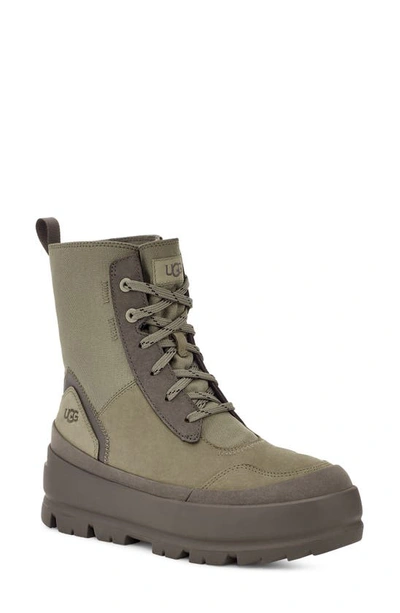 Ugg The  Lug Platform Lace-up Combat Boot In Moss Green