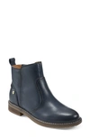 Easy Spirit Juna Womens Leather Ankle Booties In Dark Blue