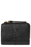 Tory Burch Mcgraw Zip Bifold Wallet In Black