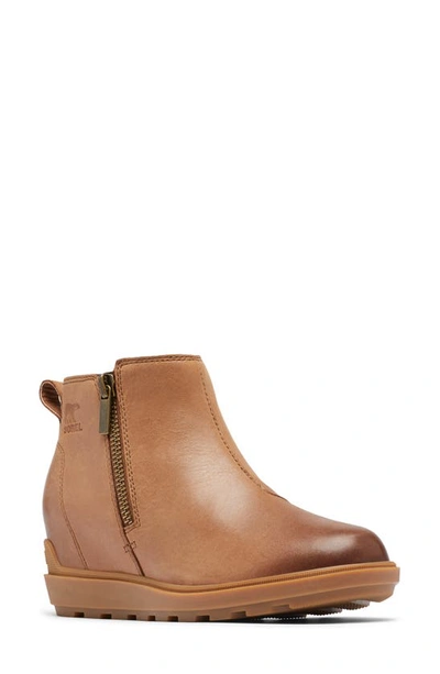 Shop Sorel Evie Ii Zip Waterproof Ankle Boot In Velvet Tan/ Gum