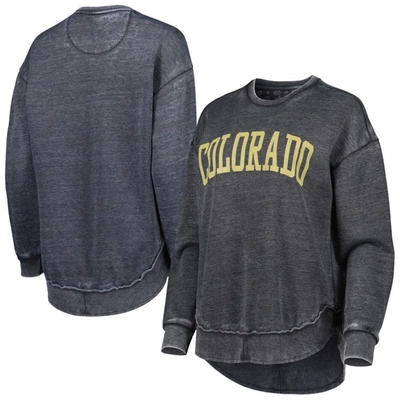 Pressbox Black Colorado Buffaloes Vintage Wash Pullover Sweatshirt