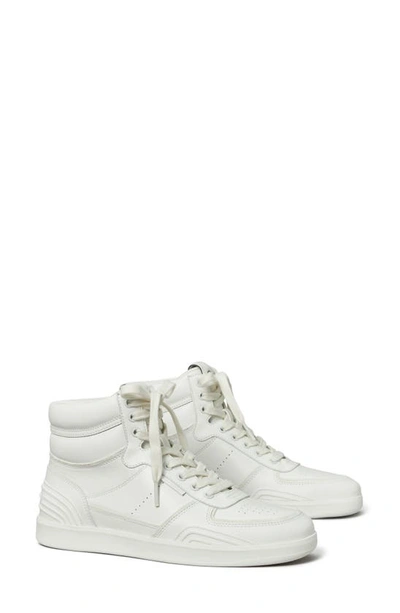 Tory Burch Clover High Top Court Sneaker In Purity/bianco