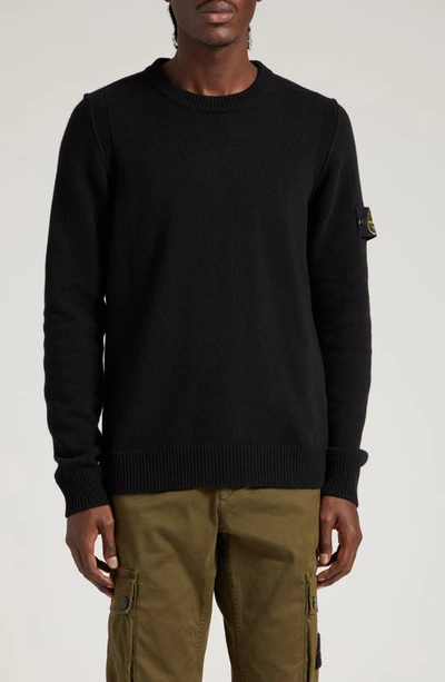 STONE ISLAND STONE ISLAND CREWNECK WOOL BLEND SWEATER