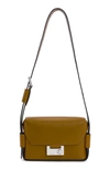 Allsaints Francine Branded-hardware Leather Crossbody Bag In Bronze Green