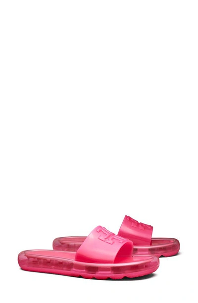 Tory Burch Bubble Jelly Slide Sandal In Pink Love